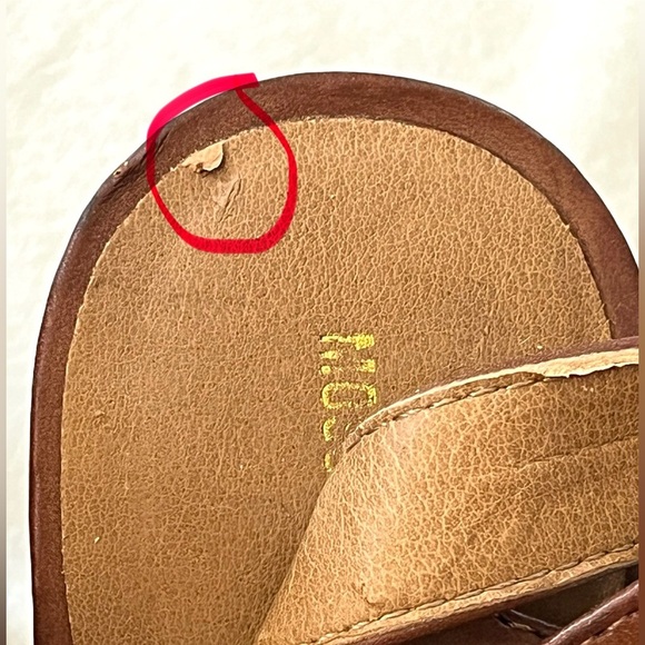 Mossimo Supply Co Brown Wedge Sandals with Buckle Detail Women’s Size 9 - Picture 6 of 12